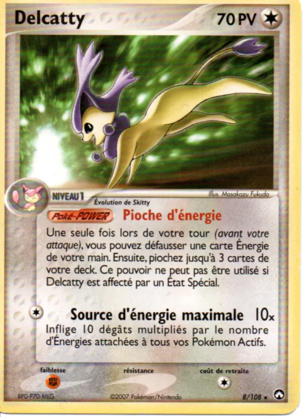 Carte Pokémon Delcatty 8/108 de l'extension EX Gardiens du Pouvoir