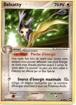 Carte Pokémon Delcatty 8 — EX Gardiens du Pouvoir