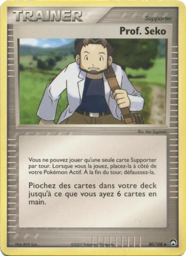 Carte Pokémon Prof. Seko 80/108 de l'extension EX Gardiens du Pouvoir