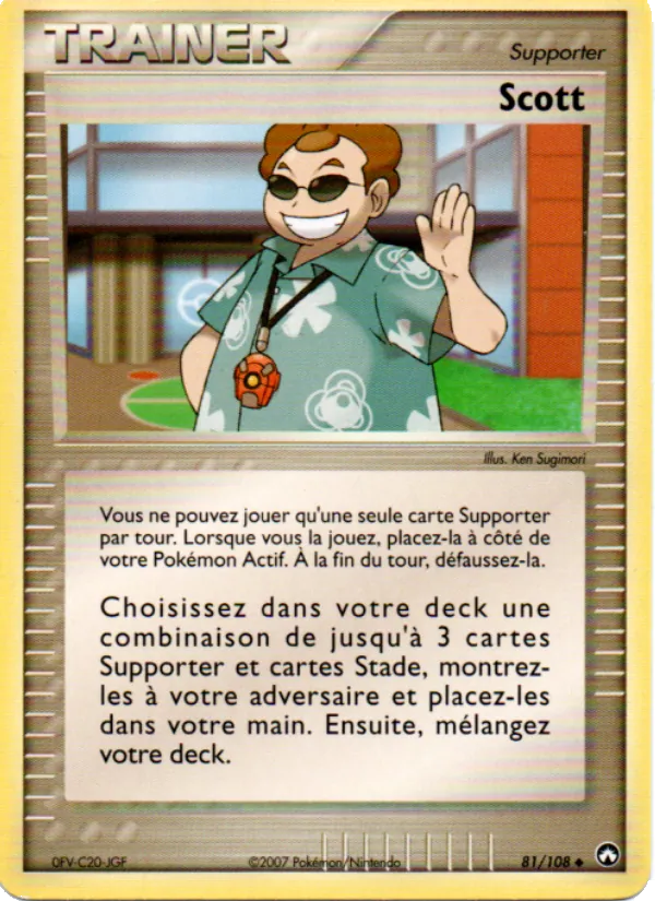 Carte Pokémon Scott 81/108 de l'extension EX Gardiens du Pouvoir