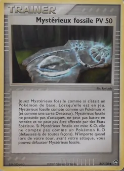 Carte Pokémon Mystérieux fossile 85 — EX Gardiens du Pouvoir