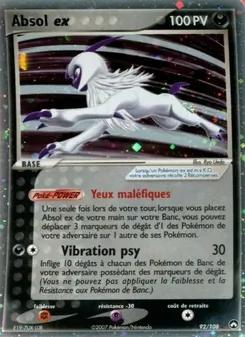 Carte Pokémon Absol ex 92 — EX Gardiens du Pouvoir