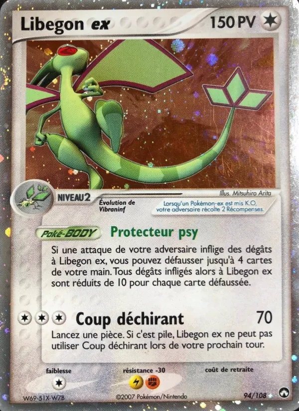 Carte Pokémon Libegon ex 94/108 de l'extension EX Gardiens du Pouvoir