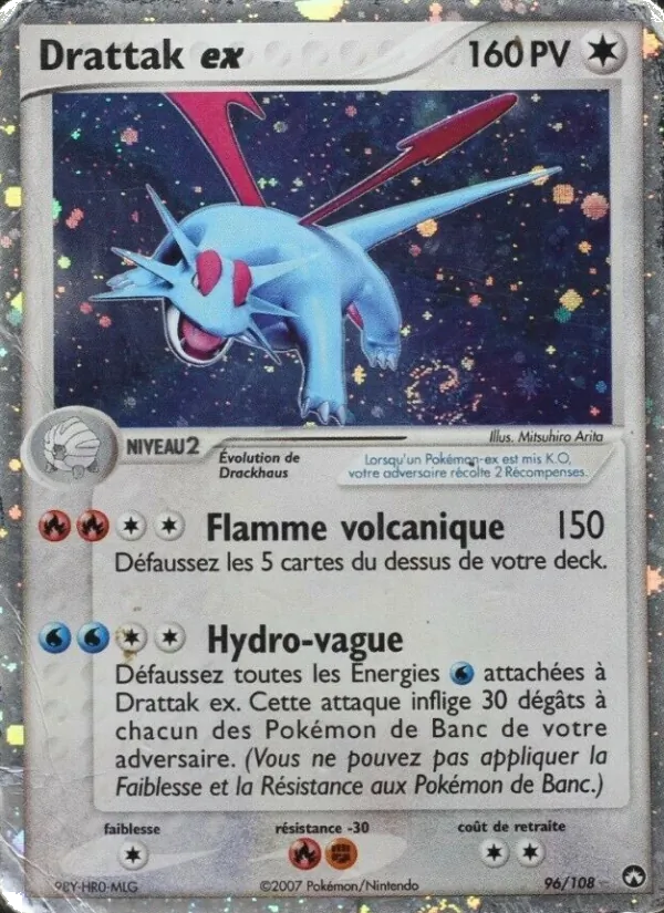 Carte Pokémon Drattak ex 96/108 de l'extension EX Gardiens du Pouvoir