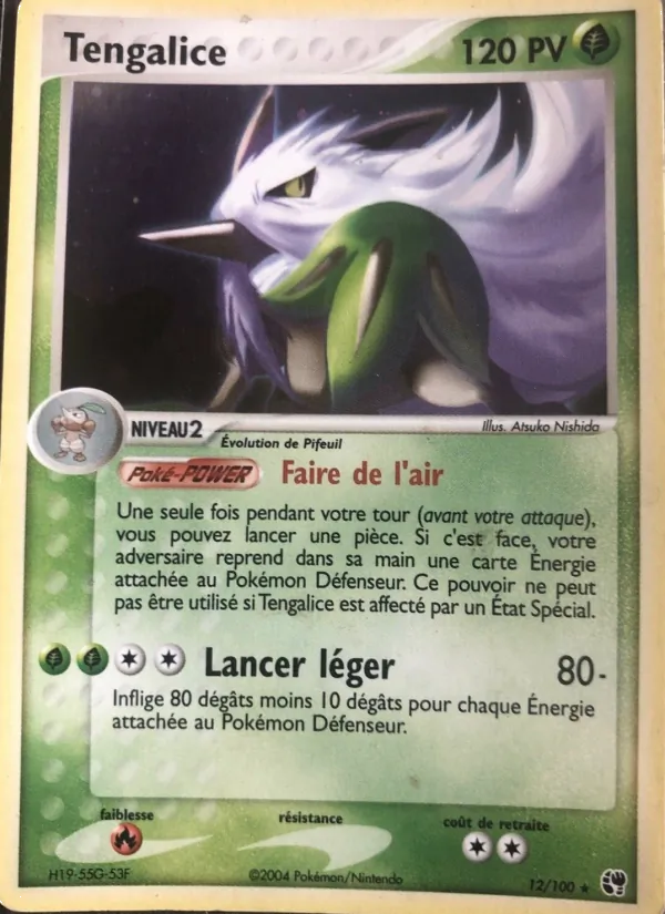 Carte Pokémon Tengalice 12/100 de l'extension EX Tempête de sable