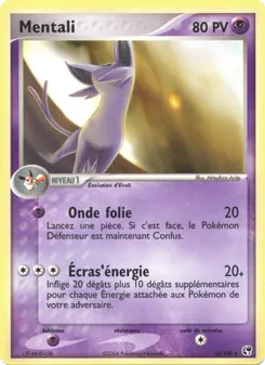 Carte Pokémon Mentali 16 — EX Tempête de sable