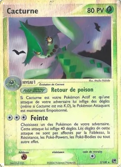 Carte Pokémon Cacturne 2 — EX Tempête de sable