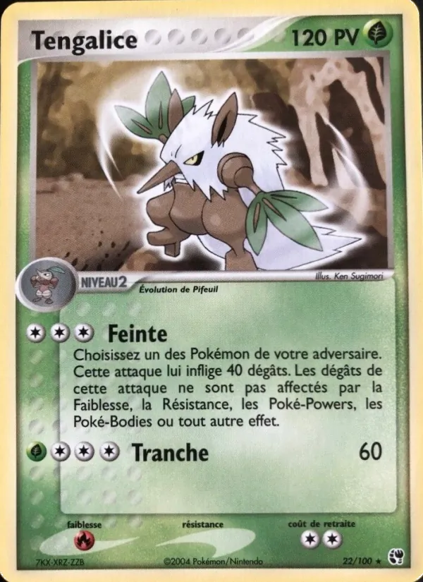 Carte Pokémon Tengalice 22/100 de l'extension EX Tempête de sable