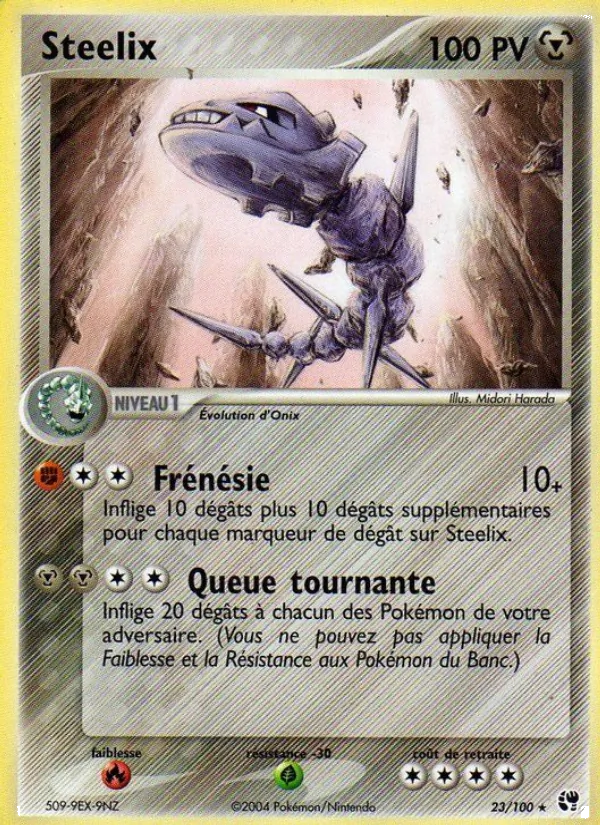 Carte Pokémon Steelix 23/100 de l'extension EX Tempête de sable