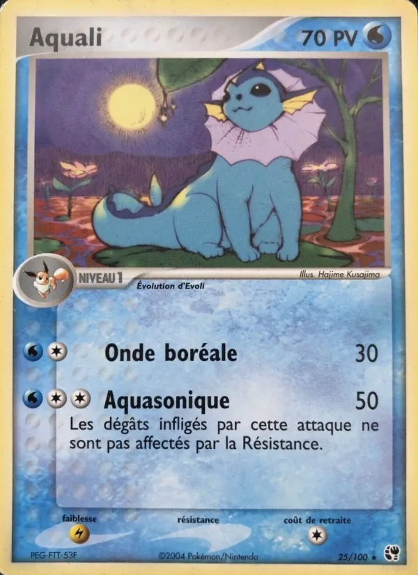 Carte Pokémon Aquali 25/100 de l'extension EX Tempête de sable