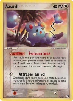 Carte Pokémon Azurill 31 — EX Tempête de sable