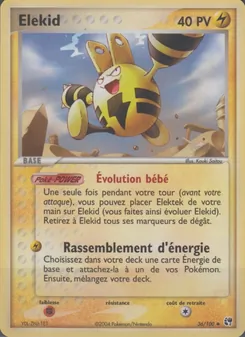 Carte Pokémon Élekid 36 — EX Tempête de sable
