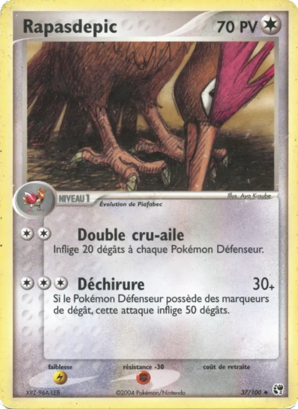 Carte Pokémon Rapasdepic 37/100 de l'extension EX Tempête de sable