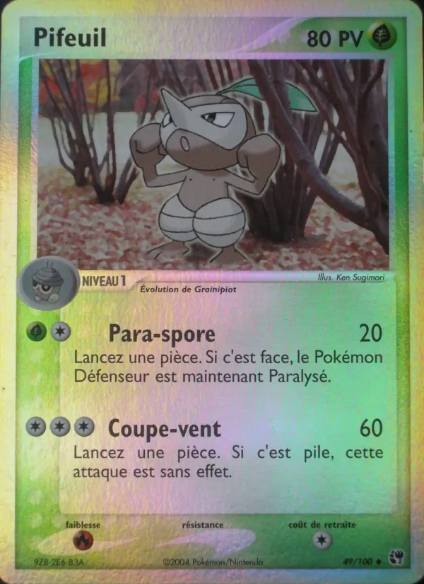 Carte Pokémon Pifeuil 49/100 de l'extension EX Tempête de sable