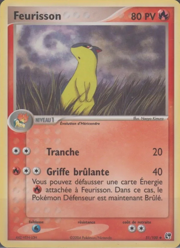 Carte Pokémon Feurisson 51/100 de l'extension EX Tempête de sable