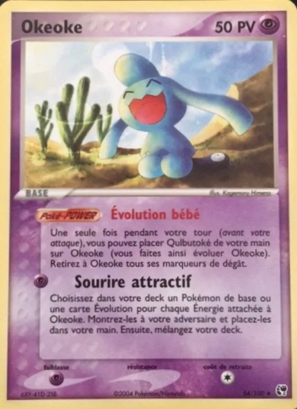 Carte Pokémon Okéoké 54/100 de l'extension EX Tempête de sable