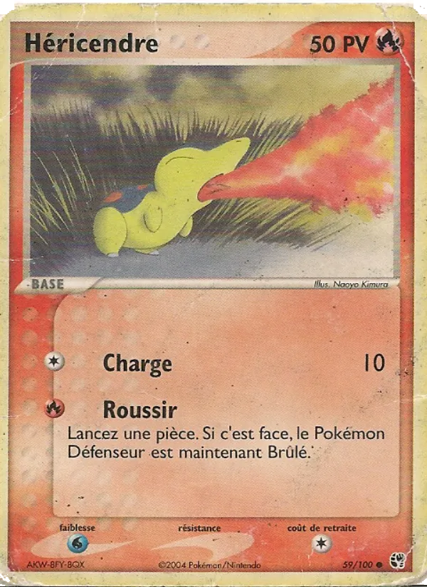 Carte Pokémon Héricendre 59/100 de l'extension EX Tempête de sable