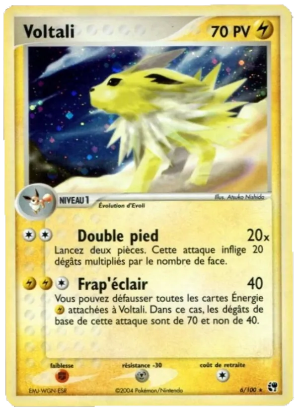 Carte Pokémon Voltali 6/100 de l'extension EX Tempête de sable