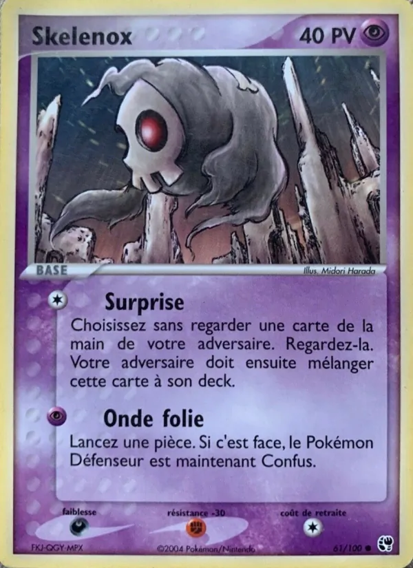 Carte Pokémon Skelénox 61/100 de l'extension EX Tempête de sable