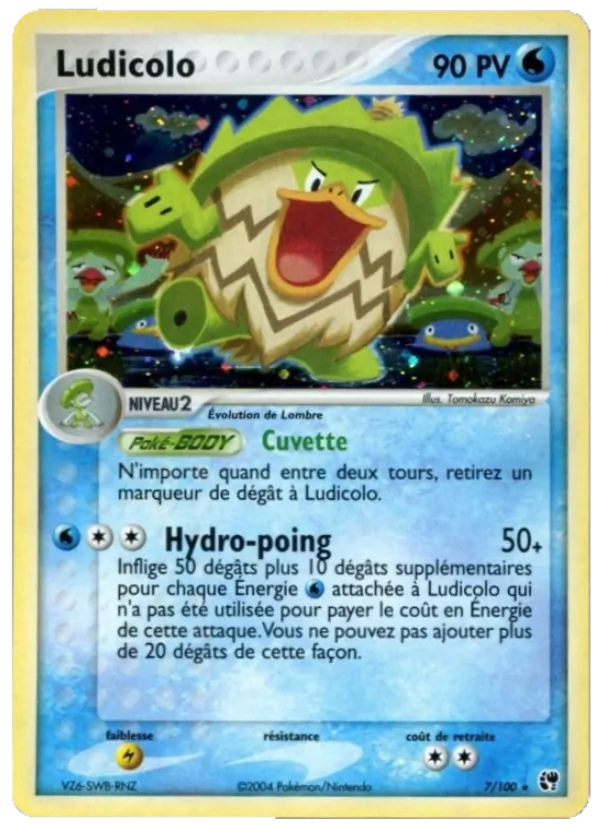 Carte Pokémon Ludicolo 7/100 de l'extension EX Tempête de sable