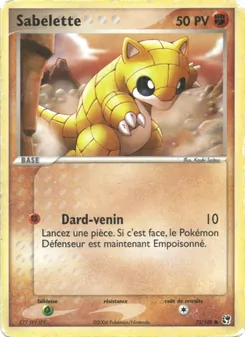 Carte Pokémon Sabelette 75 — EX Tempête de sable