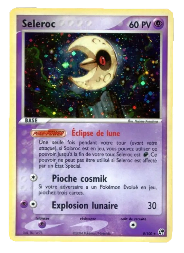 Carte Pokémon Séléroc 8/100 de l'extension EX Tempête de sable