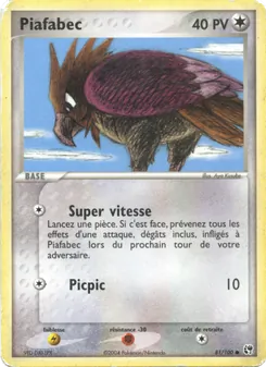 Carte Pokémon Piafabec 81 — EX Tempête de sable