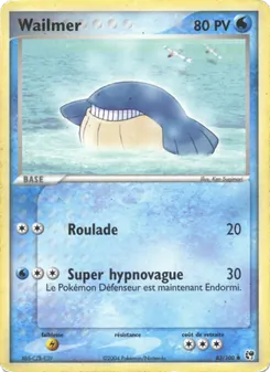 Carte Pokémon Wailmer 83 — EX Tempête de sable