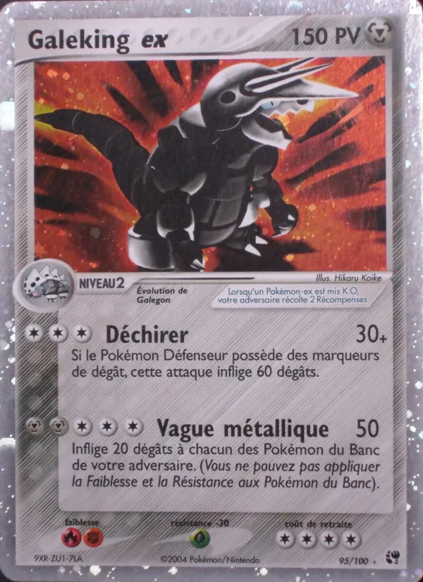Carte Pokémon Galeking ex 95/100 de l'extension EX Tempête de sable