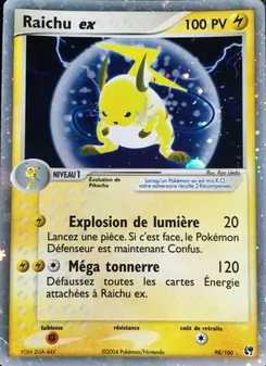 Carte Pokémon Raichu ex 98 — EX Tempête de sable