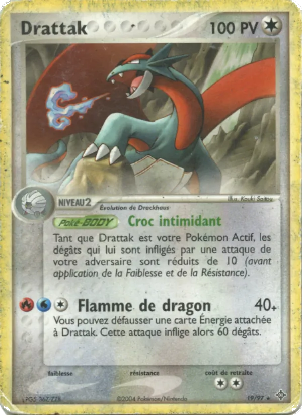 Carte Pokémon Drattak 19/97 de l'extension EX Dragon
