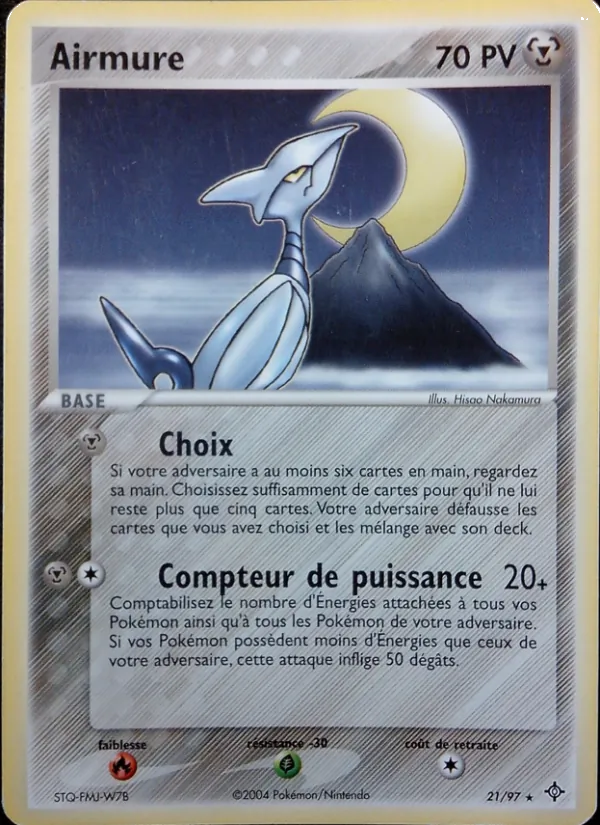 Carte Pokémon Airmure 21/97 de l'extension EX Dragon