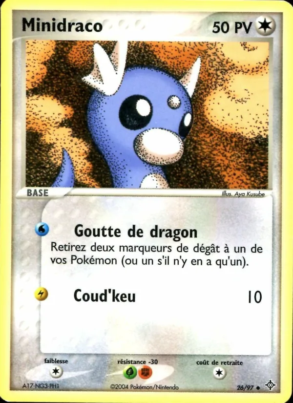 Carte Pokémon Minidraco 26/97 de l'extension EX Dragon