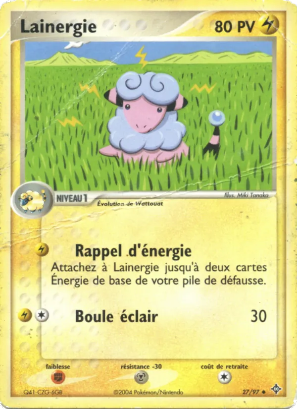 Carte Pokémon Lainergie 27/97 de l'extension EX Dragon
