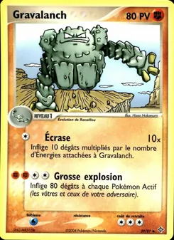 Carte Pokémon Gravalanch 29 — EX Dragon