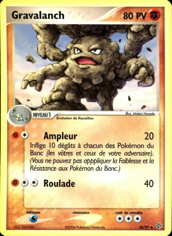 Carte Pokémon Gravalanch 30/97 de l'extension EX Dragon