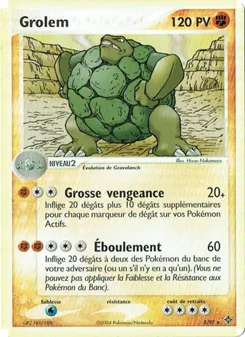 Carte Pokémon Grolem 5 — EX Dragon