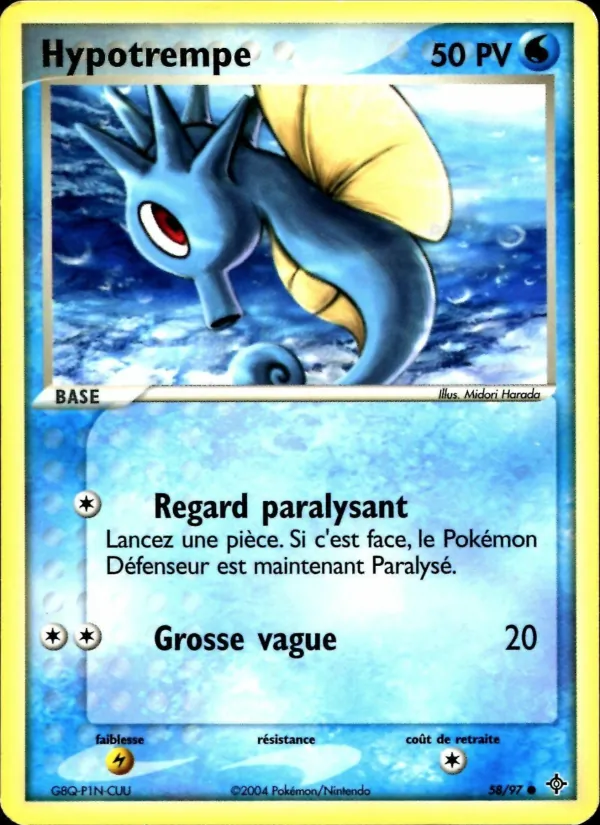 Carte Pokémon Hypotrempe 58/97 de l'extension EX Dragon