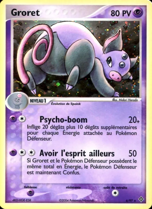 Carte Pokémon Groret 6/97 de l'extension EX Dragon