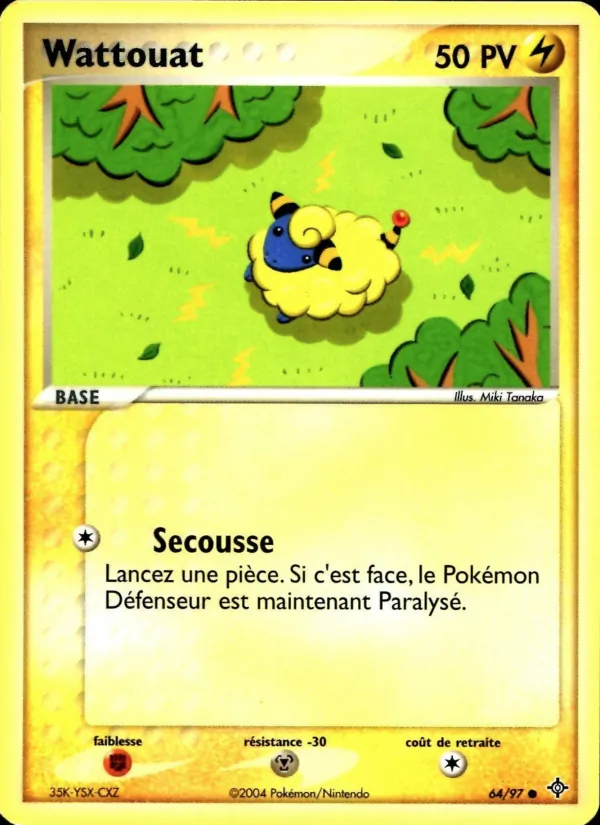 Carte Pokémon Wattouat 64/97 de l'extension EX Dragon