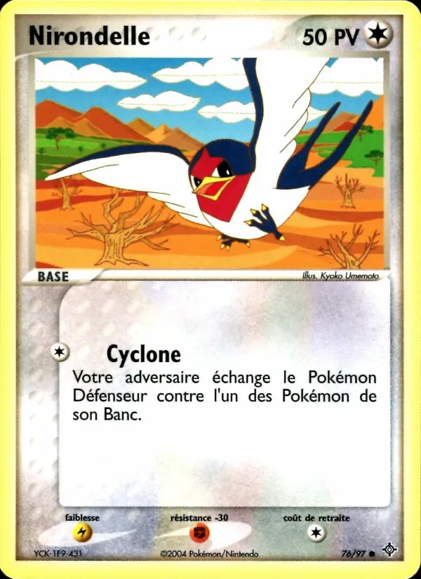 Carte Pokémon Nirondelle 76/97 de l'extension EX Dragon