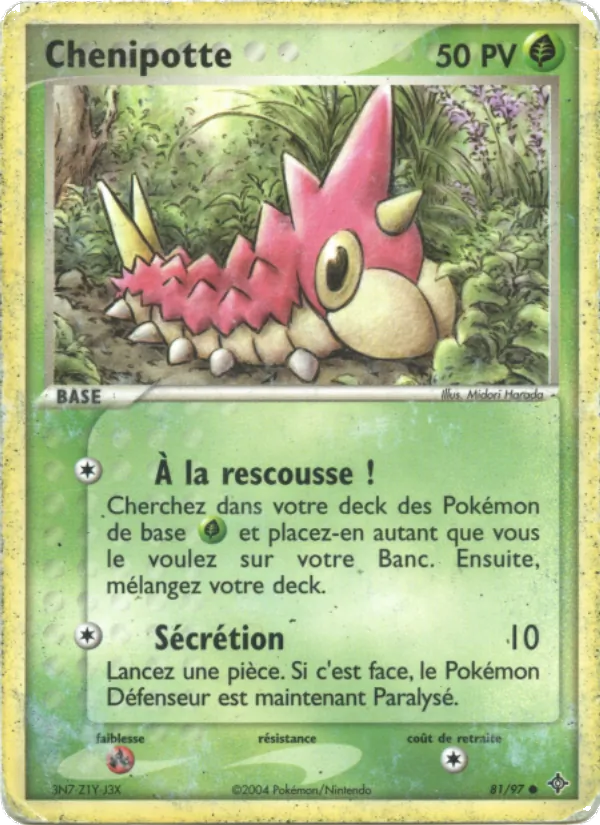 Carte Pokémon Chenipotte 81/97 de l'extension EX Dragon