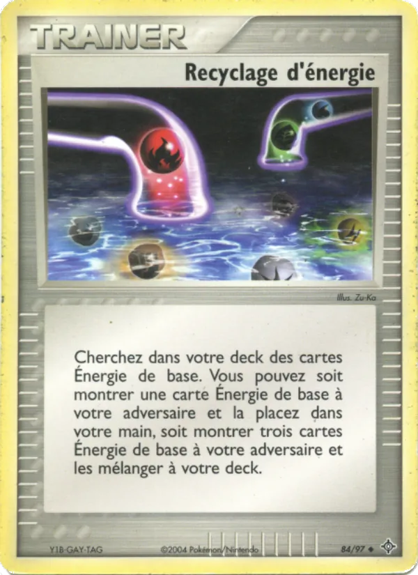 Carte Pokémon Recyclage d'énergie 84/97 de l'extension EX Dragon