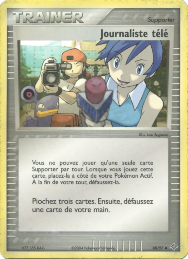 Carte Pokémon Journaliste télé 88/97 de l'extension EX Dragon