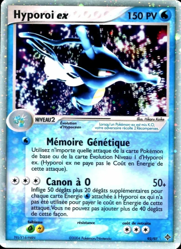 Carte Pokémon Hyporoi ex 92/97 de l'extension EX Dragon