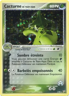 Carte Pokémon Cacturne de Team Aqua 1 — EX Team Magma vs Team Aqua