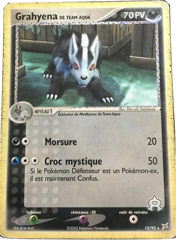 Carte Pokémon Grahyena de Team Aqua 15/95 de l'extension EX Team Magma vs Team Aqua