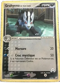 Carte Pokémon Grahyena de Team Aqua 15 — EX Team Magma vs Team Aqua