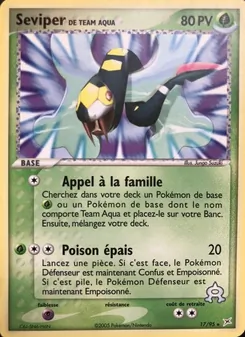 Carte Pokémon Seviper de Team Aqua 17 — EX Team Magma vs Team Aqua