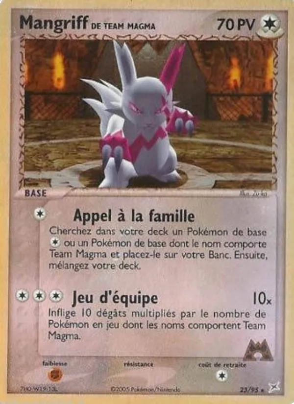 Carte Pokémon Mangriff de Team Magma 23/95 de l'extension EX Team Magma vs Team Aqua